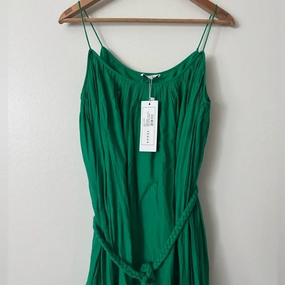 kelly green cotton dress Relaxed A-Line Floral Printed Stretch Cotton Dress